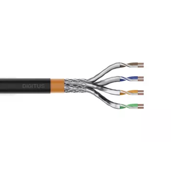 Kabel instalacyjny zewnętrzny DIGITUS - Kat. 7 - S/FTP - AWG 23/1 - 1000m - Czarny