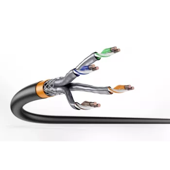 Kabel instalacyjny zewnętrzny DIGITUS - Kat. 7 - S/FTP - AWG 23/1 - 1000m - Czarny