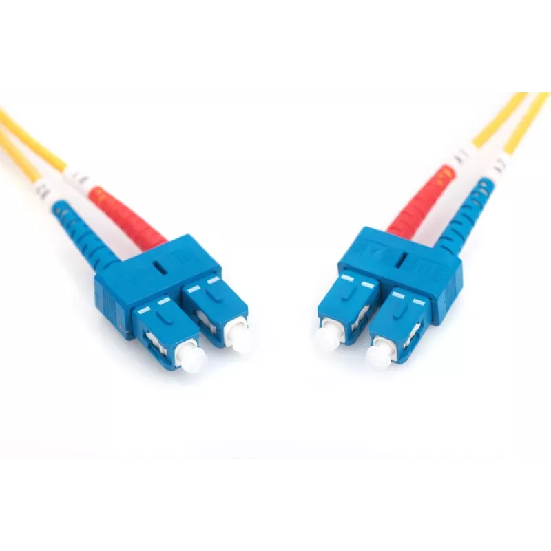 DIGITUS kabel krosowy światłowodowy, SC na SC OS2, jednomodowy 09/125 µm, duplex, długość 2 m