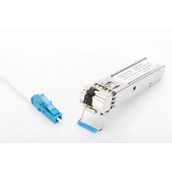 DIGITUS 1.25 Gbps BiDi WDM Moduł SFP, do 20 km z obsługą DDM, Singlemode, złącze LC Simplex 1000Base-LX, Tx1310nm/Rx1550nm