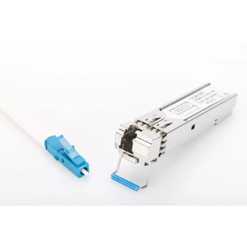 DIGITUS 1.25 Gbps BiDi WDM Moduł SFP, do 20 km z obsługą DDM, Singlemode, złącze LC Simplex 1000Base-LX, Tx1310nm/Rx1550nm