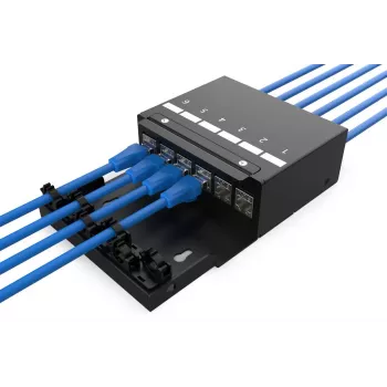 DIGITUS Consolidation Point Box - 6 portów modułów Keystone z inteligentnym zarządzaniem kablami