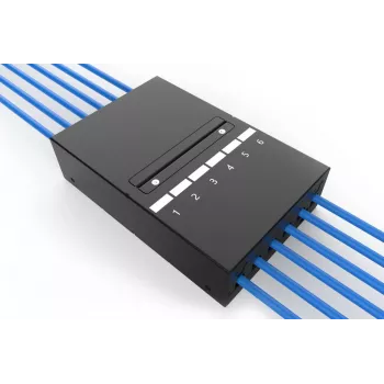 DIGITUS Consolidation Point Box - 6 portów modułów Keystone z inteligentnym zarządzaniem kablami