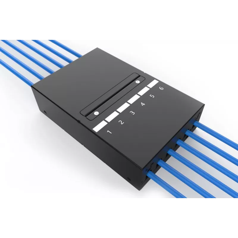 DIGITUS Consolidation Point Box - 6 portów modułów Keystone z inteligentnym zarządzaniem kablami