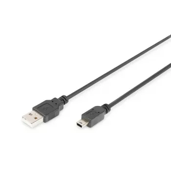 Kabel połączeniowy DIGITUS USB 2.0, typ A - mini B (5pin) M/M, 1m