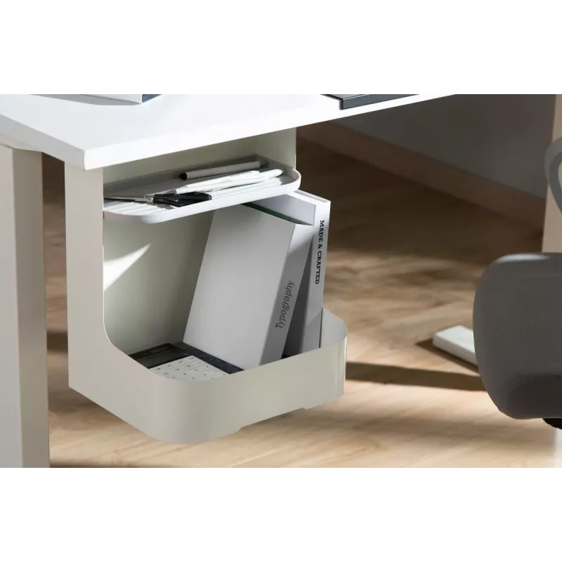 Podbiurkowa tacka do przechowywania Digitus DA-90444 Plastik Stal Biała 5kg