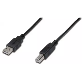 Kabel połączeniowy DIGITUS USB, typ A - B M/M, 3m, odpowiedni do USB 2.0, czarny