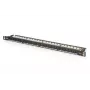 DIGITUS Patch panel CAT6 Unshielded 24-port With Shutter - Czarny