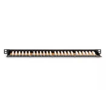 DIGITUS Patch panel CAT6 Unshielded 24-port With Shutter - Czarny