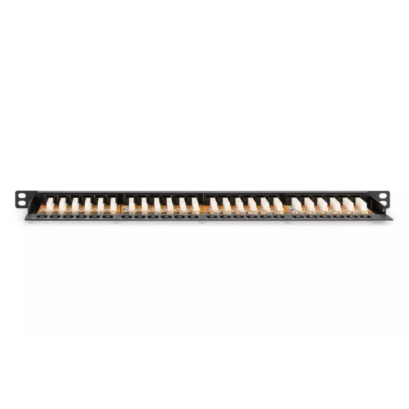 DIGITUS Patch panel CAT6 Unshielded 24-port With Shutter - Czarny