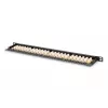 DIGITUS Patch panel CAT6 Unshielded 24-port With Shutter - Czarny