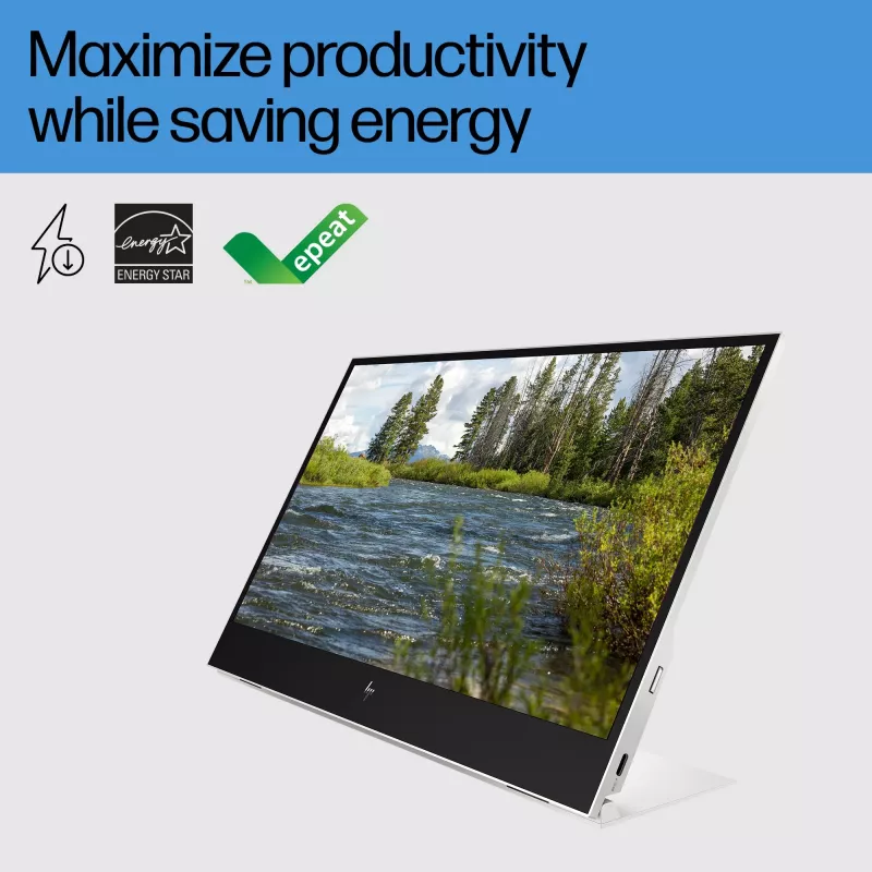 Monitor przenośny HP E-Series E14 G4, 35,6 cm (14 cali), 1920 x 1080 pikseli, Full HD, LCD, 5 ms, Srebrny