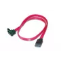 Kabel połączeniowy DIGITUS SATA, L-typ F/F, 50 cm, kątowy 90° - prosty, SATA II/III, czerwony