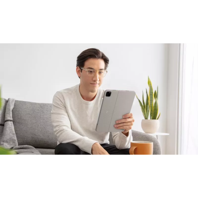 LOGITECH Combo Touch - Piaskowy do iPada Pro 11 cali (1., 2., 3. gen.) - niemiecki - QWERTZ