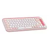 LOGITECH Bezprzewodowy Zestaw - Pop Icon - Róż i Biel Qwertz Niemiecki