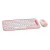 LOGITECH Bezprzewodowy Zestaw - Pop Icon - Róż i Biel Qwertz Niemiecki