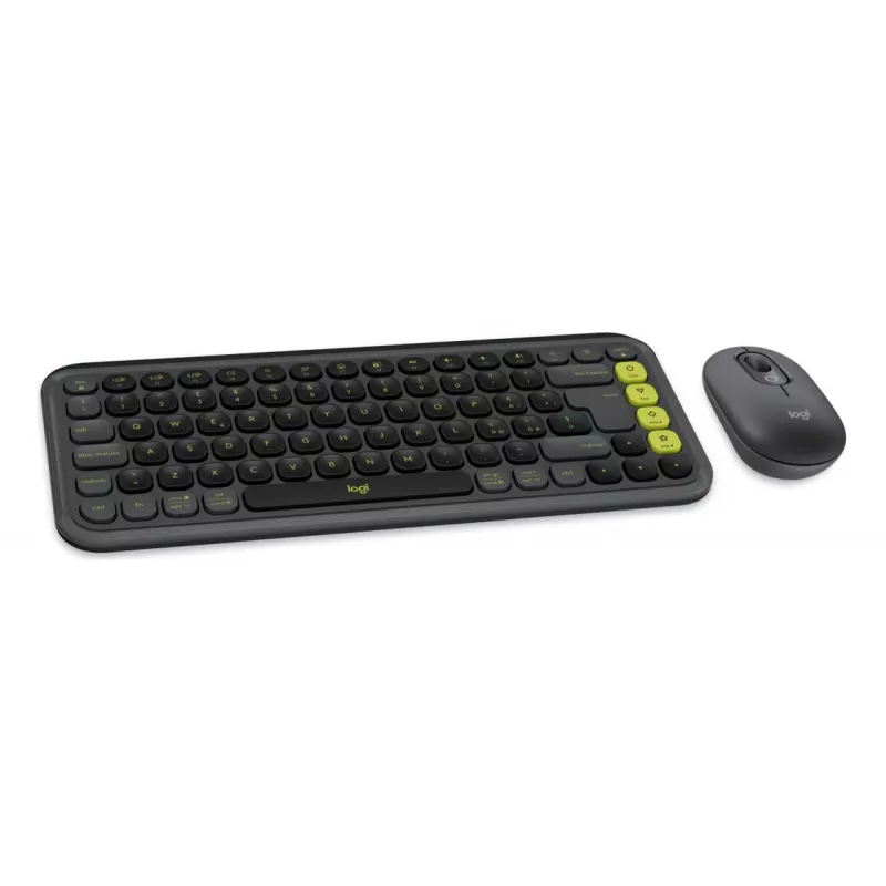 LOGITECH Wireless Combo - Pop Icon - Graphite & zielony Qwerty Italian