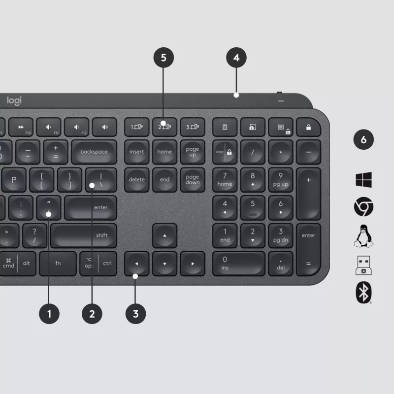 LOGITECH MX Keys For Business - Grafit - Suisse / Schweizer Qwertz