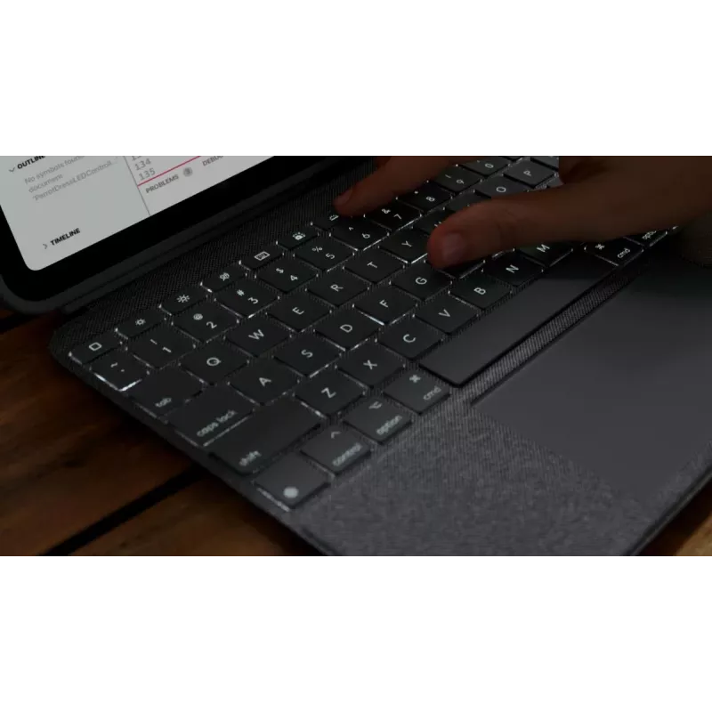 LOGITECH Combo Touch do iPada (10. generacji) - Oxford szary - Swiss Qwertz