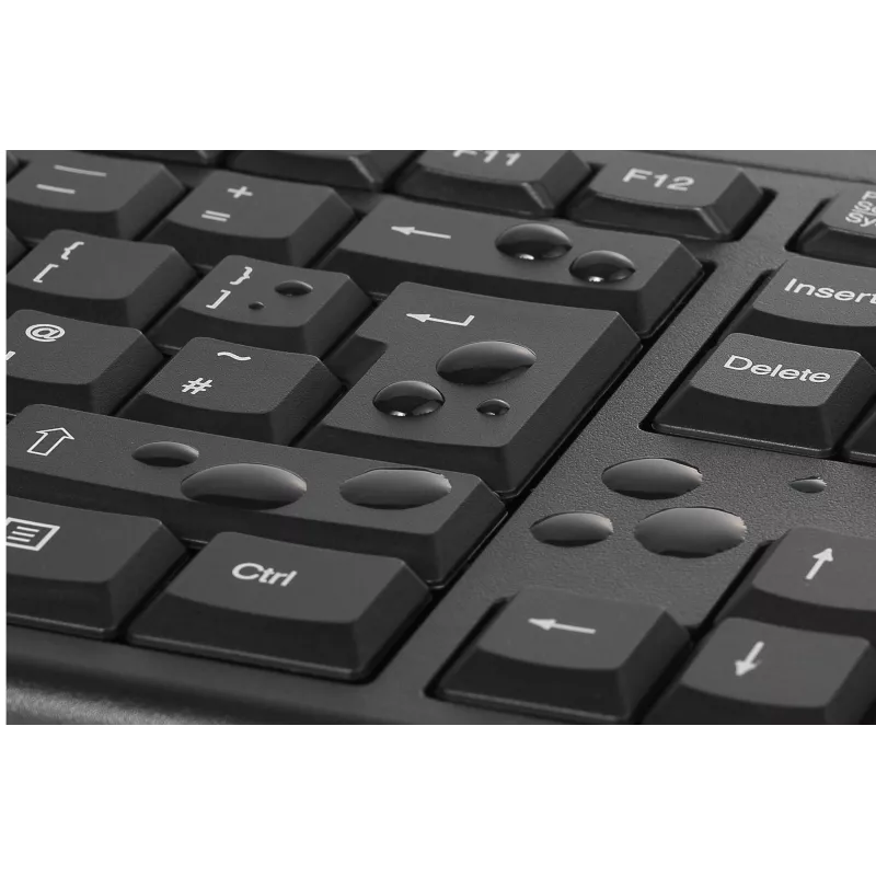 Kensington K75562DE, Bezprzewodowy, RF Wireless, Membranowa, QWERTZ, Czarny, Mysz w zestawie