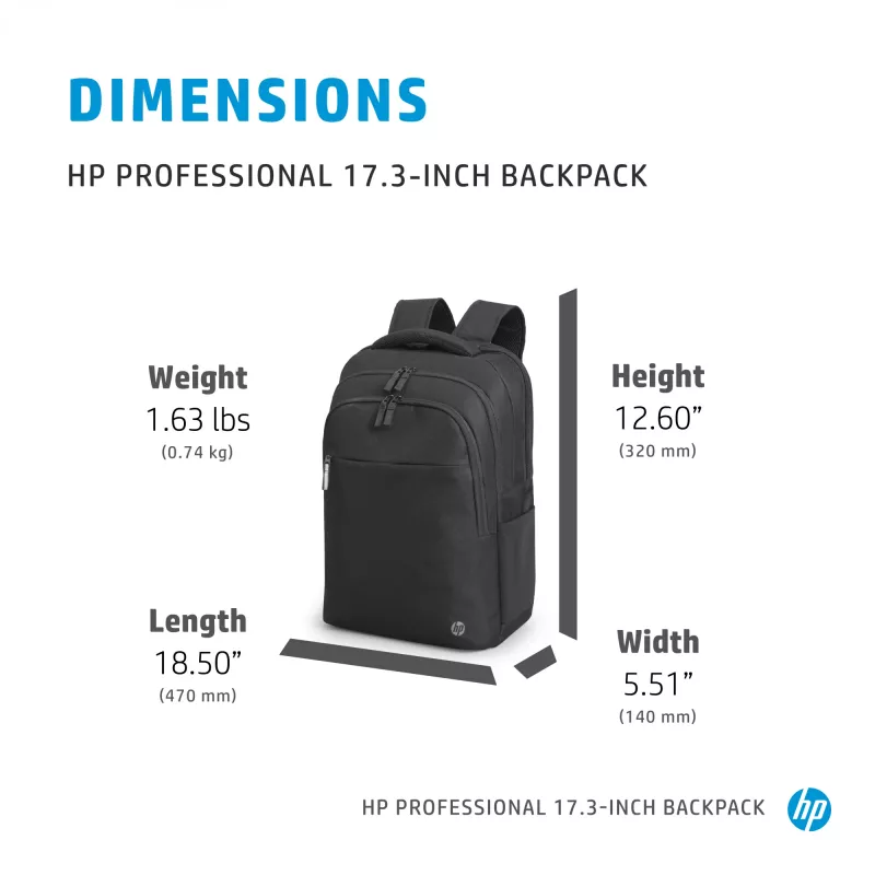 Plecak HP Professional 17,3 cala, Plecak, 740 g