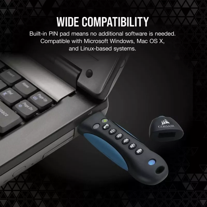 CORSAIR Flash Padlock 3 Secure - 256 GB - pamięć USB - USB 3.0