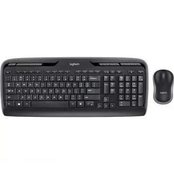 LOGITECH Wireless Desktop Mk330 - Czarny - Qwerty Uk