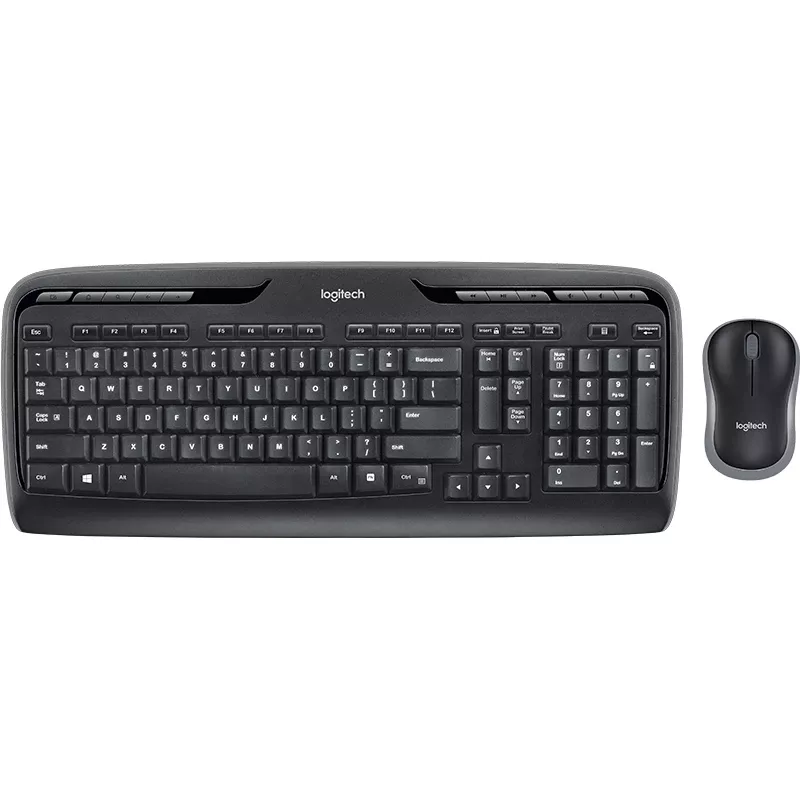 LOGITECH Wireless Desktop Mk330 - Czarny - Qwerty Uk