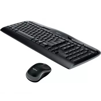 LOGITECH Wireless Desktop Mk330 - Czarny - Qwerty Uk