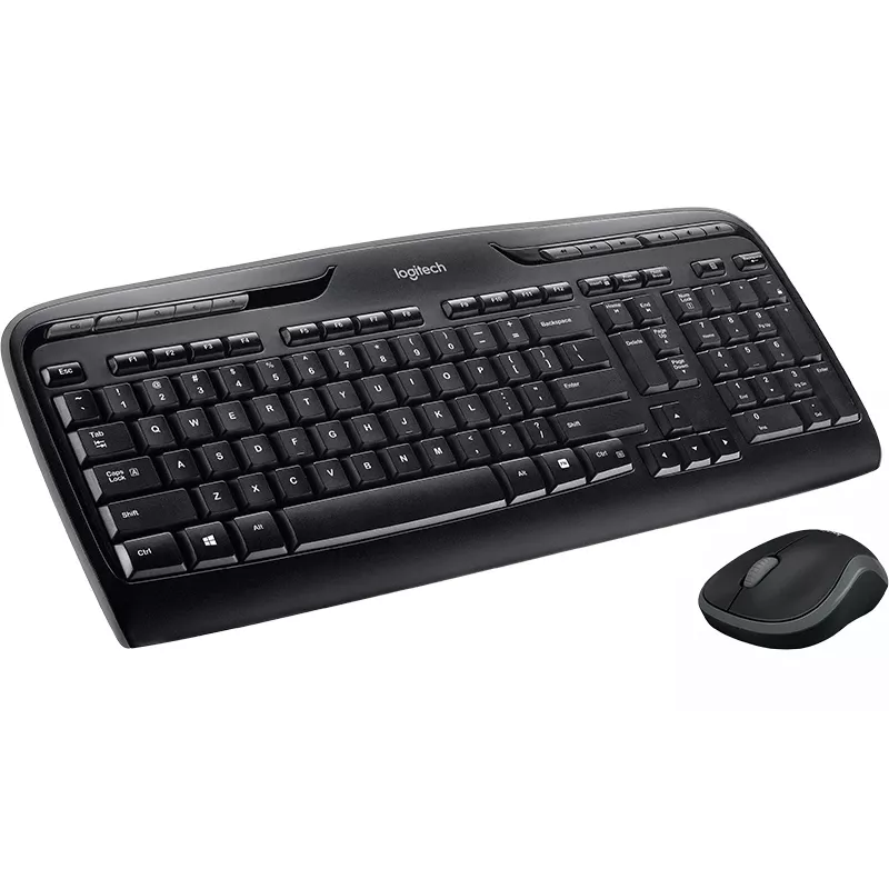 LOGITECH Wireless Desktop Mk330 - Czarny - Qwerty Uk