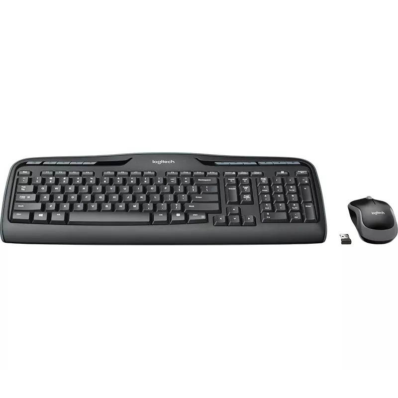 LOGITECH Wireless Desktop Mk330 - Czarny - Qwerty Uk