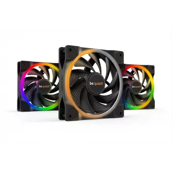 be quiet Light Wings 120mm ARGB PWM High Speed Fan Czarny 3 Pack