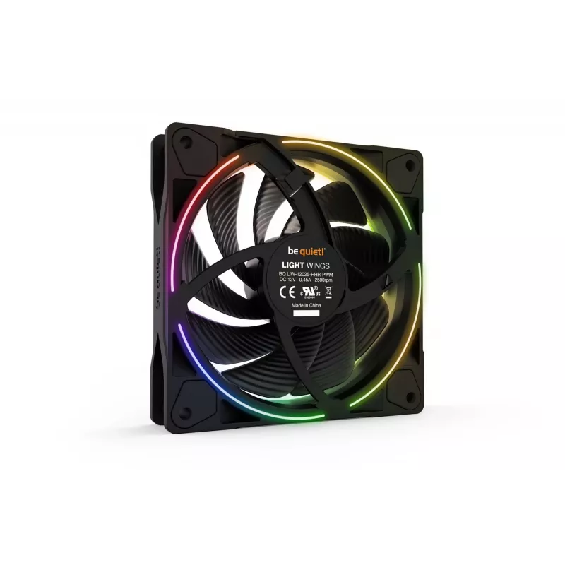 be quiet Light Wings 120mm ARGB PWM High Speed Fan Czarny 3 Pack