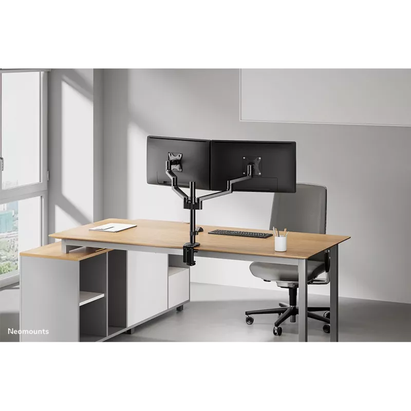Uchwyt monitorowy Neomounts DS60-425BL2 17-27 cali - oszczędność miejsca
