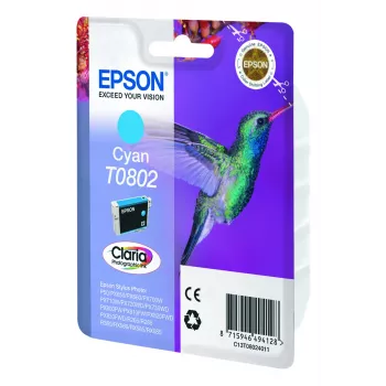 Epson Hummingbird Singlepack cyjan T0802 Claria Photographic Ink
