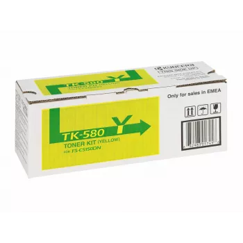 Oryginalny żółty toner KYOCERA TK-580Y, 1 szt.