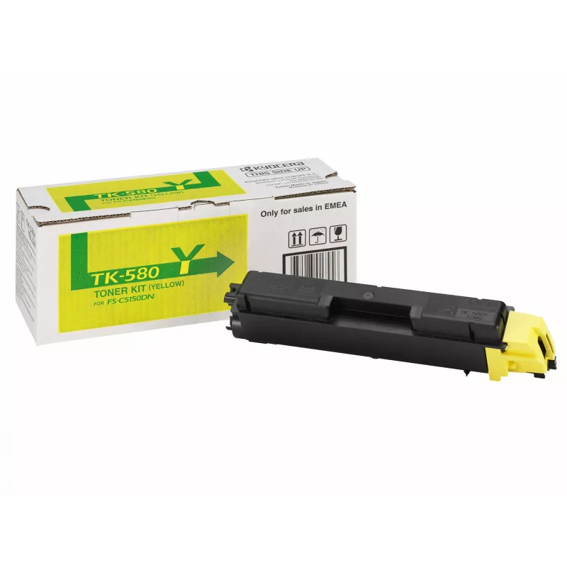Oryginalny żółty toner KYOCERA TK-580Y, 1 szt.