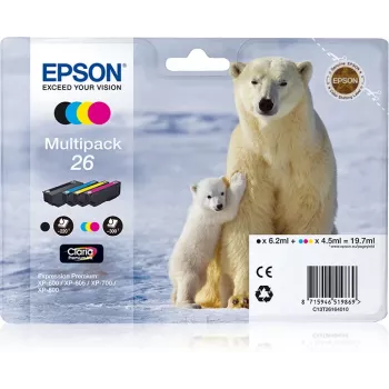 Wkłady Epson Ink C13T26164010 Czarny Cyjan Magenta Żółty