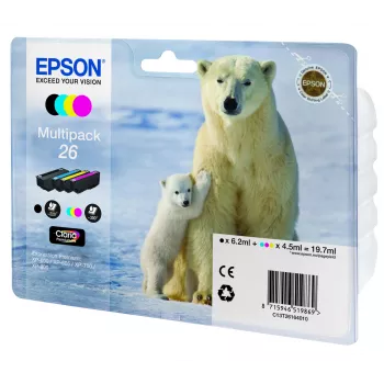 Wkłady Epson Ink C13T26164010 Czarny Cyjan Magenta Żółty
