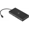 Hub wieloportowy USB-C HP Travel – HP 1C1Y5AA, host USB-C, HDMI 2.0, VGA, 1×RJ-45, 2×USB-A 3.2 Gen1, 2×USB 2.0, czytnik MicroSD, czarny
