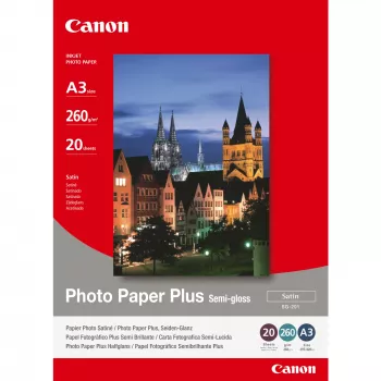 Canon SG-201 Półbłyszczący Papier Fotograficzny Plus A3 - 20 arkuszy, 260 g/m², A3 (297 x 420 mm)