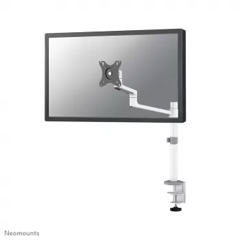 Neomounts DS60-425WH1 Uchwyt do monitora 17-27 cali - oszczędzający miejsce, zacisk/przelotka, 8 kg, 43,2 cm (17 cali), 68,6 cm (27 cali), 100 x 100 mm, Biały