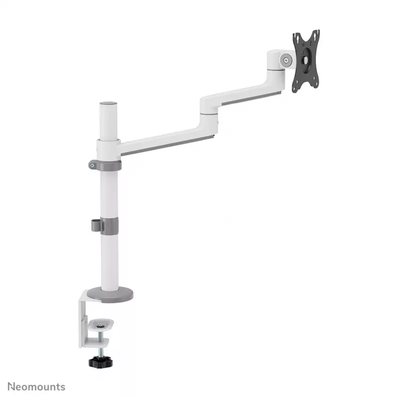 Neomounts DS60-425WH1 Uchwyt do monitora 17-27 cali - oszczędzający miejsce, zacisk/przelotka, 8 kg, 43,2 cm (17 cali), 68,6 cm (27 cali), 100 x 100 mm, Biały