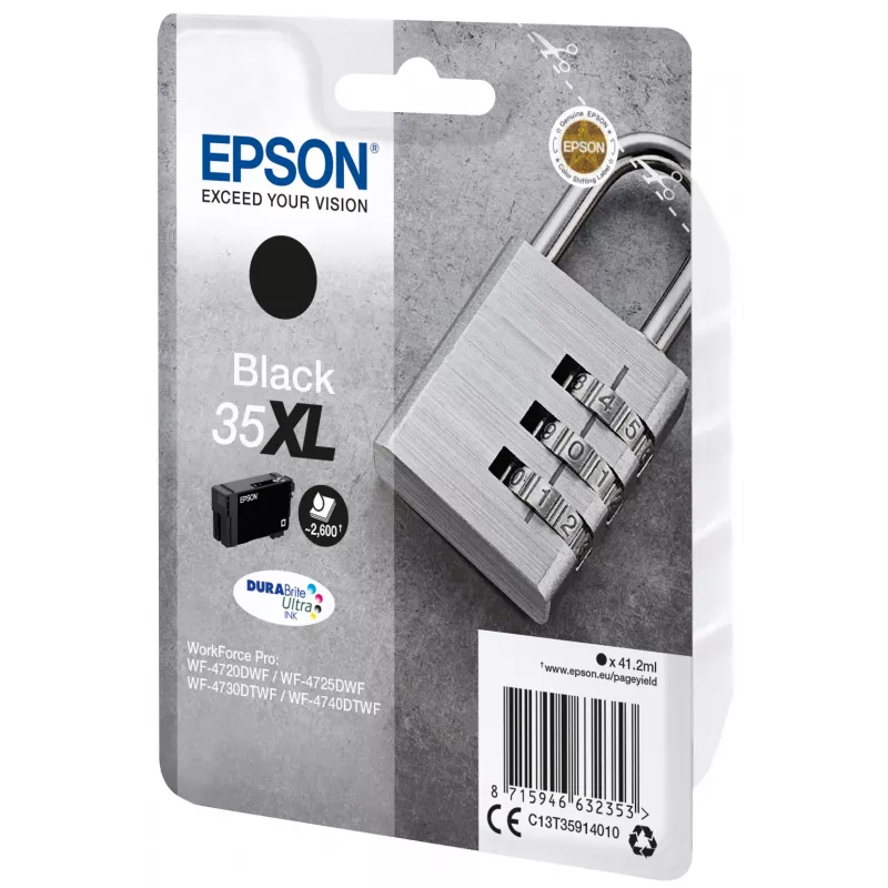 Wkład Epson Padlock pojedynczy czarny 35XL DURABrite Ultra