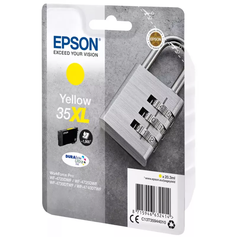Wkład Epson Padlock Singlepack żółty 35XL DURABrite Ultra Ink