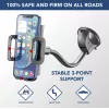 Cellularline Hug Flexi - Uniwersalny uchwyt samochodowy do smartfona z mocowaniem na przyssawkę