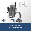 Cellularline Hug Flexi - Uniwersalny uchwyt samochodowy do smartfona z mocowaniem na przyssawkę