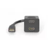Kabel Y-splitter DIGITUS HDMI, typ A -2xtyp A M/F, 20 cm pasywny, Full HD, złoto-czarny