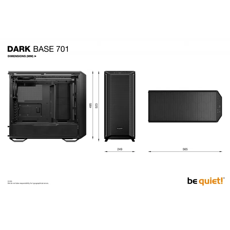 be quiet Dark Base 701 Czarny Midi Tower