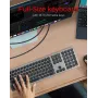 Klawiatura KeySonic KSK-8023BTRF (DE) uniwersalna Bluetooth QWERTZ niemiecka antracyt, czarna